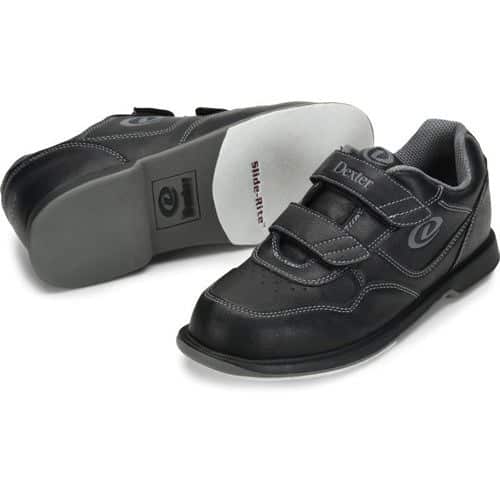 Find the Perfect Fit: Top 10 Men's Bowling Shoes for Professionals 8 Dexter Mens V Strap Velcro Black Bowling Shoes 2